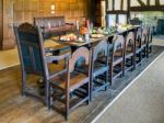 Interior View Of The Dining Room At Michelham Priory Stock Photo