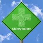 Kidney Failure Indicates Lack Of Success And Affliction Stock Photo