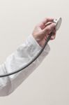 Hand Holding Stethoscope Stock Photo