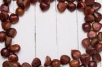 A Bunch Of Sweet Chestnuts Stock Photo