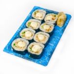 Take Away Sushi Express On Plastic Tray Stock Photo