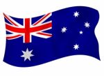 Flag Of Australia Waving Stock Photo