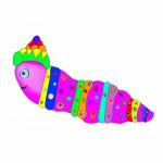 Cartoon Monster Worm Stock Photo