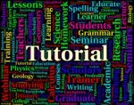 Tutorial Word Representing Online Tutorials And Learned Stock Photo