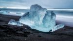 View Of An Iceberg On Jokulsarlon Beach Stock Photo