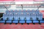 Barcelona, Spain - April 26 Players Seats Of Barcelona Fc In Ca Stock Photo