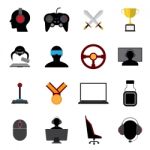 Esports Flat Icons Stock Photo