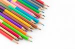 Pencils Color On White Background Pencils Color Group Stock Photo