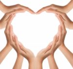 Hands Make Heart Shape Stock Photo