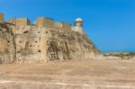 Castillo San Felipe De Barajas An Iconic Fortress In Cartagena, Stock Photo