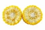 Corn On White Background Stock Photo