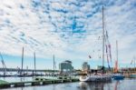 Cardiff/uk - August 27 : View Of Cardiff Bay In Cardiff On Augus Stock Photo