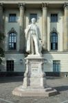 Helmholtz Statue Outside Humboldt University In Berlin Stock Photo