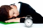 Schoolboy Sleeping Stock Photo