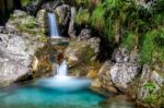 Pool Of Horses At Val Vertova Lombardy Near Bergamo In Italy Stock Photo