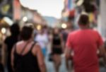 Blurred People In The Street Stock Photo