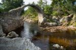 The Packhorse Bridge At Carrbridge Stock Photo