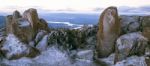 On Top Of Mount Wellington In Hobart, Tasmania During The Day Stock Photo