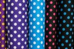 Rolls Of Colorful Fabric Stock Photo