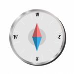 Isolated Compass On White Background,  Illustration Stock Photo