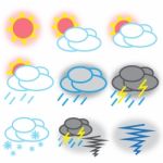 Weather Status Cartoon Icon Stock Photo