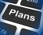 Plans Key Shows Objectives Planning And Organizing Stock Photo