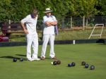 Isle Of Thorns, Sussex/uk - September 11 : Lawn Bowls Match At I Stock Photo