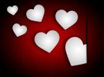 Background Hearts Indicates Valentine Day And Abstract Stock Photo