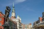 Fountain Of Apollo In Poznan Stock Photo