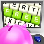 Free Keys On Monitor Shows Free Trial Stock Photo