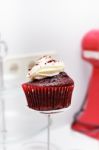 Red Velvet Cupcake Stock Photo