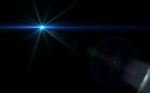 Abstract Of Lighting Digital Lens Flare In Dark Background Stock Photo