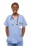 African Surgeon Hands in Pocket Stock Photo