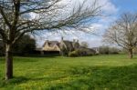 Picturesque Wyck Rissington Village In The Cotswolds Stock Photo