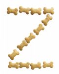 Bone Shape Dog Food Letter Z Stock Photo