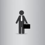 Businessman Hold Bag  Illustration  Stock Photo