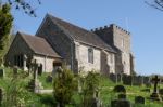 Bramber, West Sussex/uk - April 20 : Exterior View Of St Nichola Stock Photo