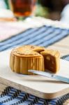 Chinese Moon Cake Stock Photo