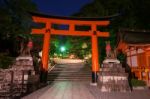 Fushimi Inari Taisha Head Shrine At Twilight Stock Photo