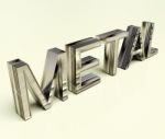 Metal Text Stock Photo