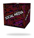 Social Media Showing Multimedia Forums And Posts Stock Photo