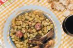 Portuguese Faba Beans Meal Stock Photo