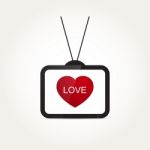  Love Heart Television Stock Photo