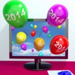 Balloons with 2014 New year Stock Photo