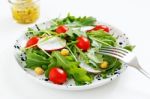 Diet Food With Salad Stock Photo