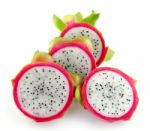 Dragon Fruit On White Stock Photo