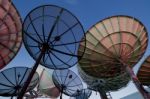 Parabolic Satellite Dish Stock Photo