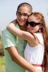 Young Couple Smiling Stock Photo