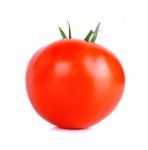 Red Tomato Isolated On The White Background Stock Photo