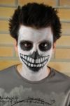 Portrait Of A Creepy Skeleton Guy (carnival Face Painting) Stock Photo